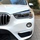 Headlight Covers Evil Eye Black Gloss for BMW X1 F48 2015-2019 (pre-LCI)