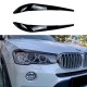 Headlight covers evil eye black gloss for BMW X3 F25 LCI & X4 F26 2014-2017
