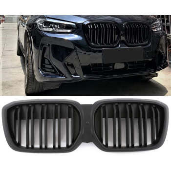 SUITABLE FOR BMW iX3 G08 LCI SPORT GRILLE DOUBLE SLAT GRILLE FLAT BLACK