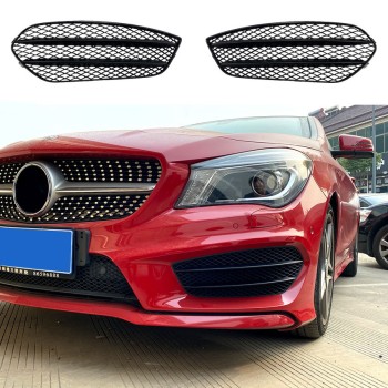 Bumper Grille + Fins suitable for Mercedes C117 X117 CLA with AMG exterior equipment (pre-facelift only)