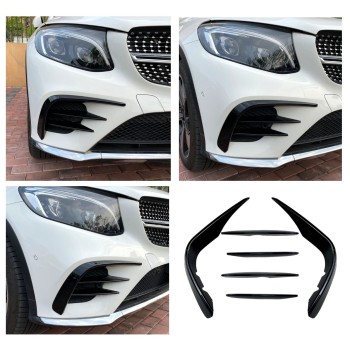 FITS FOR MERCEDES X253 C253 GLC AMG LINE (VOR FACELIFT) FRONT AERO FLAPS + FINS