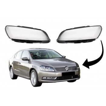 Priekinių žibintų objektyvo akiniai, tinkantys „VW Passat B7 Sedan“ (2010–2014 m.) Išvaloma stiklo optika
