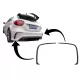Rear Bumper Flaps Flics Side Fins suitable for Mercedes A-Class W176 (2012-2018) Piano Black