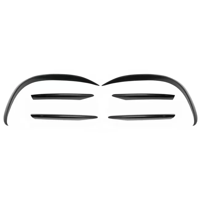 Front Bumper Splitters Fins Flaps Aero suitable for Mercedes C-Class W205 S205 C205 A205 Facelift (2019-up) C43 Design