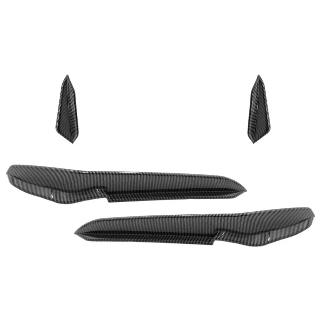 Front Bumper Side Fins Flaps suitable for VW Golf 7.5 5G R Hatchback (2017-2020) Carbon Look