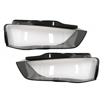 Priekinių žibintų objektyvo akiniai, tinkantys „Audi A4 B8.5 8k2“ sedanui avant (2012-2015)