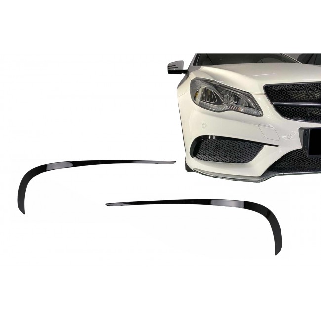 Priekinių buferio atvartų šoniniai pelekai FLAC, tinkami „Mercedes E-Class C207 Coupe A207 Cabriolet Facelift Sport Line“ (2013–2017)