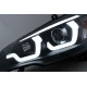 Tube Light LED DRL Angel Eyes Headlights suitable for BMW X5 E70 (2007-2010) Black