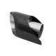 Universal Carbon Fiber Exhaust Muffler Tip Polished Look Inlet 6.2cm