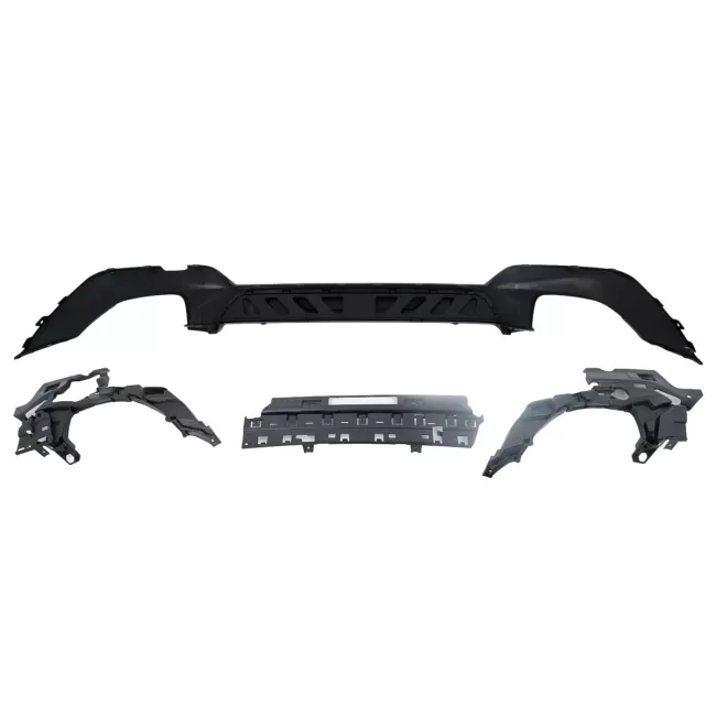 Rear Bumper Diffuser suitable for BMW 3 Series G20 G28 Sedan G21 Touring (2018-2022) Middle Insertion Carbon Look