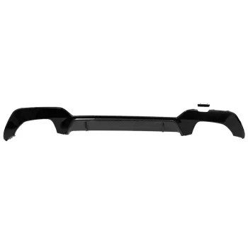 Rear Bumper Diffuser suitable for BMW 3 Series G20 G28 Sedan G21 Touring (2018-2022) Middle Insertion Carbon Look