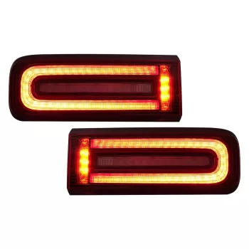 LED Taillights Light Bar suitable for Mercedes G-Class W463 Facelift (2018-2022) Dynamic Sequential Turning Lights Red Smoke