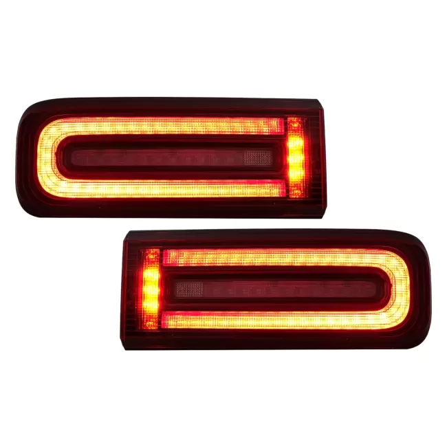 LED Taillights Light Bar suitable for Mercedes G-Class W463 Facelift (2018-2022) Dynamic Sequential Turning Lights Red Smoke