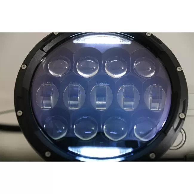 7 Inch CREE LED Headlights Amber Halo DRL suitable for Jeep Wrangler TJ & JK (1997-2018)