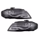LED DRL Headlights Daytime Running Lights suitable for Audi A4 B8 8K (2009-10.2011) Black