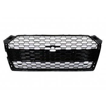 Badgeless Front Grille suitable for Audi A5 F5 (2017-2019) RS Design GLOSSY BLACK