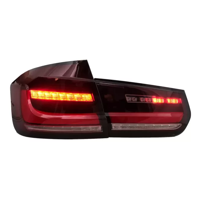 FULL LED BAR Taillights suitable for BMW 3 Series F30 Pre LCI & LCI (2011-2019) Red Clear with Dynamic Sequential Turning Light