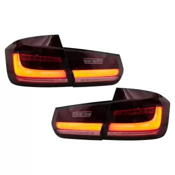 FULL LED BAR Taillights suitable for BMW 3 Series F30 Pre LCI & LCI (2011-2019) Red Clear with Dynamic Sequential Turning Light