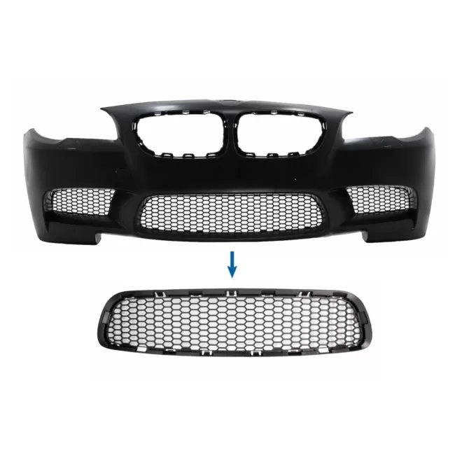 Front Bumper Central Lower Grille suitable for BMW 5 Series F10 F11 M5 (2009-2017)