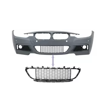 Front Bumper Central Lower Grille suitable for BMW 3 Series F30 F31 M-Tech (2011-2019)