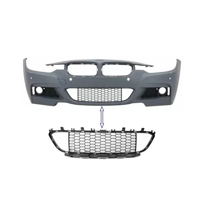 Front Bumper Central Lower Grille suitable for BMW 3 Series F30 F31 M-Tech (2011-2019)