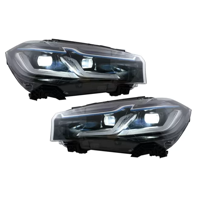 LED Headlights suitable for BMW X5 F15 (2013-2018) Conversion from HID to LED Black
