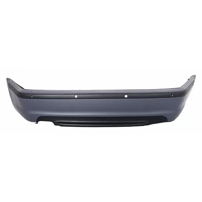 Rear Bumper suitable for BMW 3 Series E46 4D Sedan (1998-2004) M-Technik Design with Exhaust Muffler Tip Matte Carbon Fiber