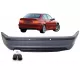 Rear Bumper suitable for BMW 3 Series E46 4D Sedan (1998-2004) M-Technik Design with Exhaust Muffler Tip Matte Carbon Fiber