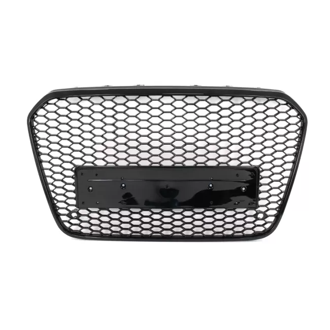 Front Badgeless Grille suitable for Audi A6 C7 4G (2011-10.2014) Shiny Black