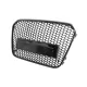 Front Badgeless Grille suitable for Audi A6 C7 4G (2011-10.2014) Shiny Black