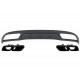 Rear Bumper Diffuser with Muffler Tips suitable for Mercedes C-Class W205 S205 (2014-2018) C63 Look Shadow Black only for Standard Bumper