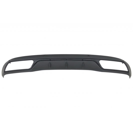 Rear Bumper Diffuser with Muffler Tips suitable for Mercedes C-Class W205 S205 (2014-2018) C63 Look Shadow Black only for Standard Bumper