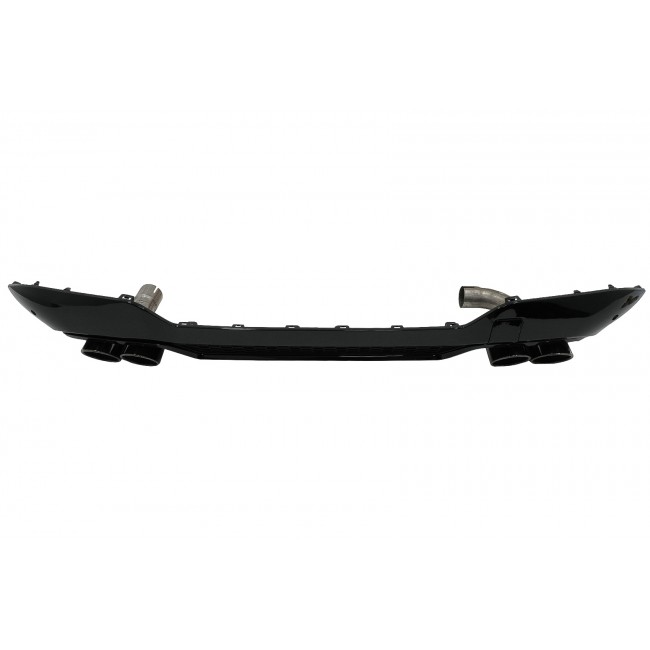Rear Bumper Valance Diffuser Double Outlet with Exhaust Tips suitable for BMW X3 G01 LCI M-Sport (2021-2023) Piano Black