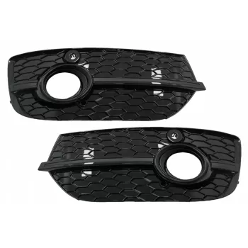 Fog Lamp Covers Side Grilles suitable for Audi Q3 8U (2011-2014) RS Design Piano Black