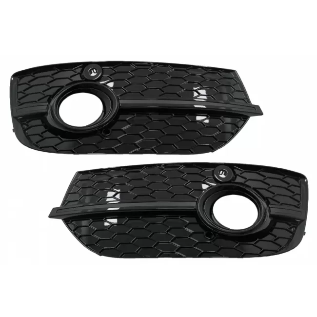 Fog Lamp Covers Side Grilles suitable for Audi Q3 8U (2011-2014) RS Design Piano Black