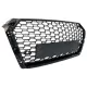 Badgeless Front Grille suitable for Audi A4 B9 8W (2016-2018) Sedan Avant RS Design Piano Black