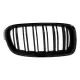 Central Kidney Grilles suitable for BMW 3 Series F30 F31 (2011-2019) Double Stripe M Design Piano Black