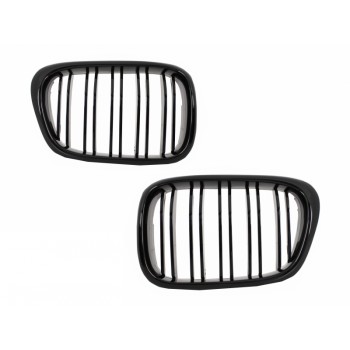 Central Kidney Grilles suitable for BMW 5 Series E39 (1997-2003) Double Stripe M Design Piano Black