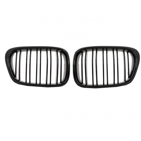 Central Kidney Grilles suitable for BMW 5 Series E39 (1997-2003) Double Stripe M Design Piano Black
