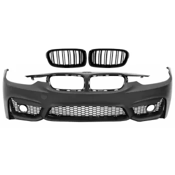 Front Bumper with Kidney Grilles Double Stripes suitable for BMW 3 Series F30 F31 Non LCI & LCI (2011-2018) M3 Sport EVO Design