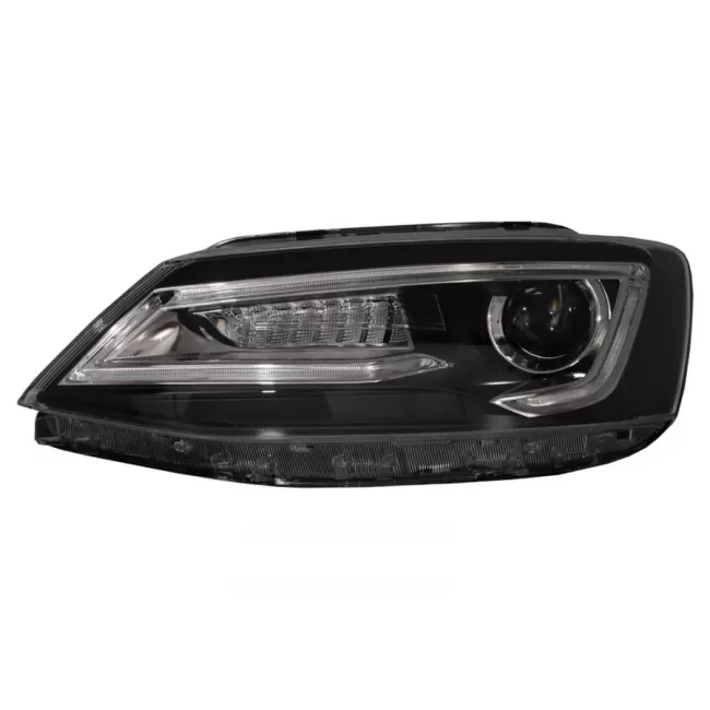 Headlights LED DRL suitable for VW Jetta Mk6 VI (2011-2017) Bi-Xenon Design Dynamic Flowing Signals Demon Look