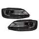 Headlights LED DRL suitable for VW Jetta Mk6 VI (2011-2017) Bi-Xenon Design Dynamic Flowing Signals Demon Look