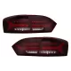 Taillights LED suitable for VW Jetta Mk6 VI (2012-2014) Dynamic Flowing Turn Signals Red Smoke