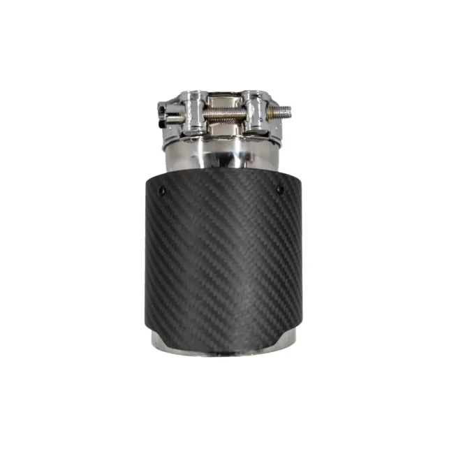 Universal Exhaust Muffler Tip Carbon Fiber Matte Finish Inlet 6cm/2.36inch
