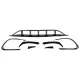 Front Bumper Splitters Fins Aero Conversion Kit suitable for Mercedes CLA W117 Facelift (2016-2018) CLA45 Design Canards Piano Black
