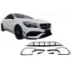 Front Bumper Splitters Fins Aero Conversion Kit suitable for Mercedes CLA W117 Facelift (2016-2018) CLA45 Design Canards Piano Black