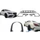 Front and Rear Bumper Splitters Fins Aero Conversion Kit suitable for Mercedes CLA W117 Facelift (2016-2018) CLA45 Design Canards Piano Black
