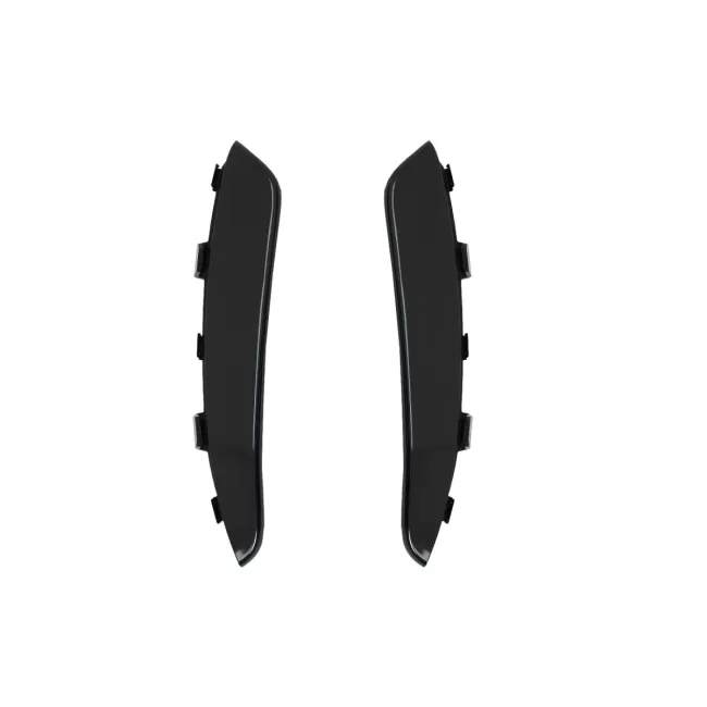 Kit Front Bumper Flaps Side Fins Flaps suitable for Mercedes A-Class W177 V177 (04.2018-2022) A35 Design Black Edition