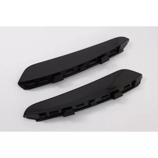 Kit Front Bumper Flaps Side Fins Flaps suitable for Mercedes A-Class W177 V177 (04.2018-2022) A35 Design Black Edition