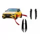 Kit Front Bumper Flaps Side Fins Flaps suitable for Mercedes A-Class W177 V177 (04.2018-2022) A35 Design Black Edition
